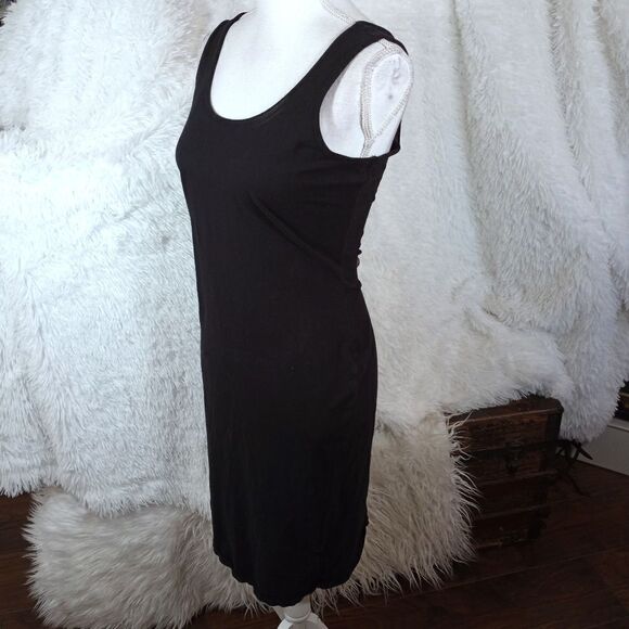DEREK HEART BLACK TANK BODYCON DRESS SZ.1X EUC - Picture 5 of 8